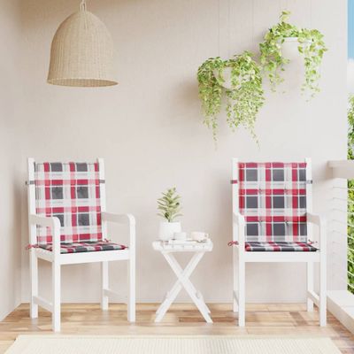 vidaXL Podložky na záhradné stoličky, nízke operadlo 2 ks 100x50x3 cm