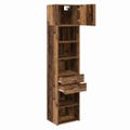 vidaXL Highboard Staré drevo 50 x 42,5 x 225 cm Kompozitné drevo
