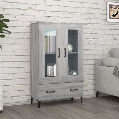 vidaXL Vysoká skrinka sivý dub sonoma 70x31x115 cm spracované drevo