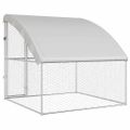 vidaXL Psí kennel Strieborná 2 x 2 x 2 m Pozinkovaná oceľ