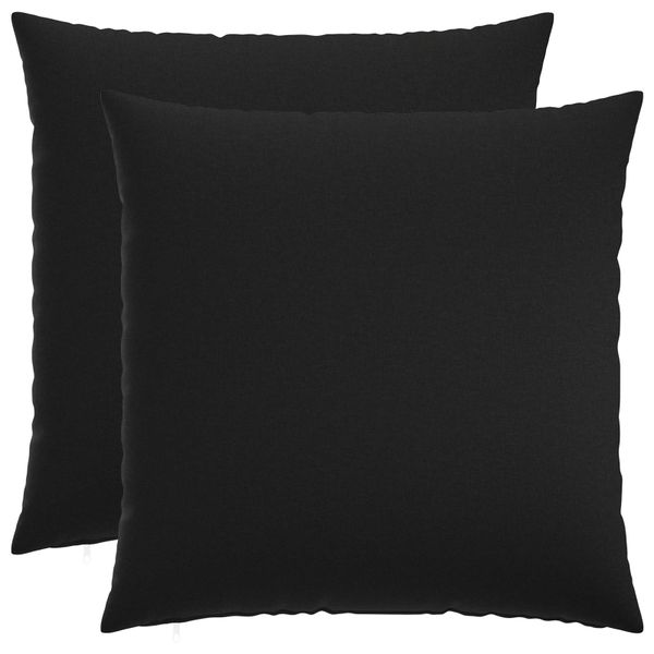vidaXL Poťah na podložku 2 pcs HEERLEN Čierna 80 x 80 cm