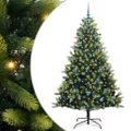 vidaXL Umelý skladací vianočný stromček 300 LED diód Zelená 210 cm