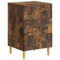vidaXL Nočný stolík Dymový dub 43 x 39,5 x 66,5 cm Kompozitné drevo