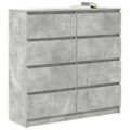 VidaXL Príborník Concrete Grey 100x35x99 cm Engineered Wood