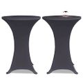 vidaXL Naťahovací návlek na stôl, 2 ks, 70 cm, antracitový