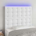 VidaXL Čelo postele biele 80x5x118/128 cm umelá koža