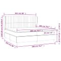 vidaXL Boxspring posteľ s matracom zelená 200x200 cm látka