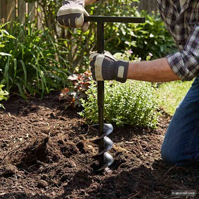 Zemná vŕtačka 120mm s rukoväťou a 5 m oceľovou predlžovacou rúrkou