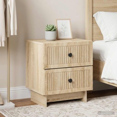 vidaXL Nočný stolík 2 ks Dub sonoma 43 x 34,5 x 47,5 cm