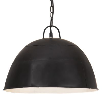 vidaXL Industriálna vintage závesná lampa 25W, čierna,okrúhla 41cm E27