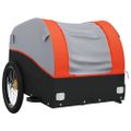 vidaXL Vozík za bicykel, čierno oranžový 30 kg, železo