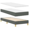 vidaXL Posteľ s pružinovým rámom Tmavo šedá 200 x 80 cm látka