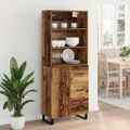 vidaXL Highboard 2 ks Staré drevo 69,5 x 34 x 180 cm