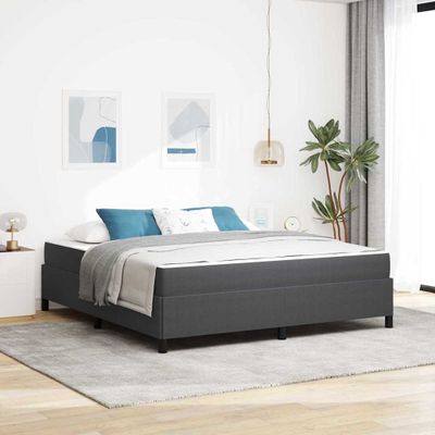 vidaXL Rám postele s matracmi Tmavo šedá 180 x 200 cm látka