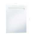 vidaXL Kúpeľňové nástenné zrkadlo s LED osvetlením 50x60 cm