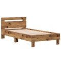 vidaXL Rám postele Staré drevo 203 x 95 x 70 cm Kompozitné drevo