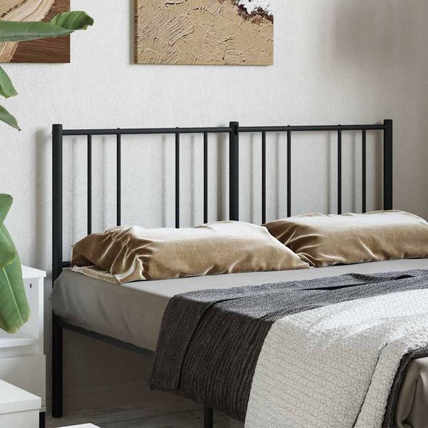 vidaXL Kovové náhradné čelo postele čierne 140 cm