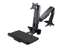 Stand Up Office Desk (ARMSTSCP1) - Montážna sada (base plate, stĺpec, platnička s priechodkou, zásuvka pre klávesnicu, podložky, alarm monitora, svorkový držiak, základňa, podložka) - pre monitor / klávesnica - veľkosť obrazovky: až 24" - na stôl - pre P/N: LAPTOP-SIT-STAND