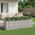 vidaXL Gabiónová vyvýšená posteľ 3 ks 300 x 100 x 100 cm Strieborná