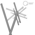 vidaXL Skladacie barové stoly 6 ks 60x113 cm oceľ a prírodné borovicové drevo