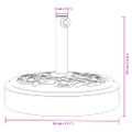 vidaXL Podstavec pod slnečník pre Ø38/48 mm tyče 25 kg kruh