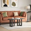vidaXL Nohy konferenčného stolíka v tvare T, 2 ks, čierne, 28x25x(42-43) cm, oceľ