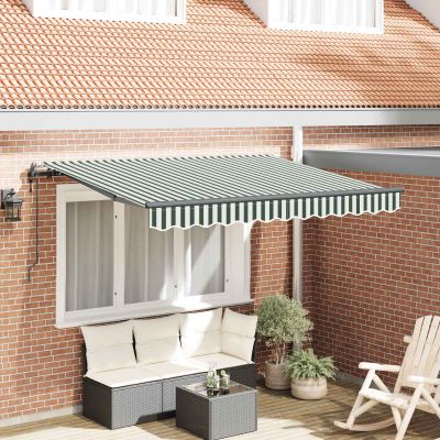 vidaXL Zatemniteľná markíza Zelená 350 x 200 cm látka
