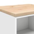 vidaXL Garážová skriňa biela 60x51x85 cm masívna borovica