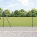 vidaXL Zvarené drôtené pletivo s betónovým základom 25 x 1,2 m Sivá