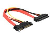 Predlžovací kábel SATA – Serial ATA 150/300/600 – SATA combo (samec) na SATA combo (samica) – 20 cm
