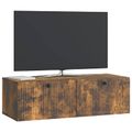 vidaXL Nástenná TV skrinka Dymový dub 98 x 41 x 30 cm Kompozitné drevo