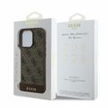 Guess puzdro pre iPhone 16 Pro 6,3" GUHCP16LG4GLBR hnedé pevné puzdro 4G Bottom Stripe
