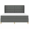 vidaXL Posteľ s pružinovým rámom Tmavo šedá 200 x 180 cm látka
