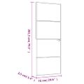 vidaXL Interiérové dvere biele 76x201,5 cm tvrdené sklo a hliník úzke
