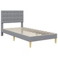 vidaXL Rám postele s matracom Svetlosivá 90 x 190 cm Látka