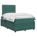 vidaXL Posteľ boxspring s matracom Tmavozelená 120 x 200 cm Zamat