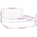 vidaXL Posteľný rám boxsping s matracom ružový200x200 cm zamat