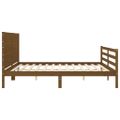 vidaXL Posteľný rám s čelom medovo-hnedý 200x200 cm masívne drevo