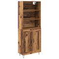 vidaXL Highboard 2 ks Staré drevo 69,5 x 34 x 180 cm