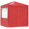 vidaXL Párty stan 200 x 200 x 240 cm Červená PE a oceľ