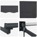 vidaXL Ručná vysúvacia markíza s LED Antracitová 3,5 x 2 m