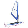 vidaXL Nafukovací Stand up paddleboard s plachtou, modro biely
