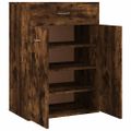 vidaXL Botník dymový dub 60x35x84 cm spracované drevo