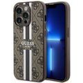 Guess Case for iPhone 14 Pro Max 6.7" GUHMP14XP4RPSW Brown Hard Case Magsafe 4G Printed Stripes