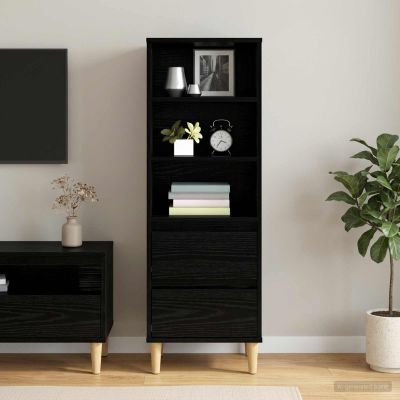 vidaXL Highboard Čierny dub 40 x 36 x 110 cm Kompozitné drevo