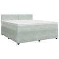 vidaXL Posteľ boxspring s matracom Svetlosivá 140 x 190 cm Zamat