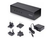 3.5mm Audio, HDCP (P4DD46A2-KVM-SWITCH) - Prepínač KVM / audio - 4 x KVM / zvuk / USB - 1 miestny používateľ - desktop - kompatibilný s TAA