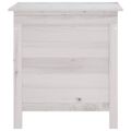 vidaXL Záhradný úložný box biely 50x49x56,5 cm, jedľový masív
