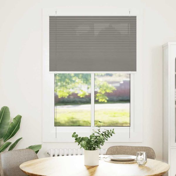 vidaXL plisovaná roleta antracitová 85x100 cm Šírka látky 84,4 cm