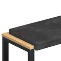 vidaXL Vankúš na lavičku Pl plush kord Tmavosivá Hĺbka 35 cm